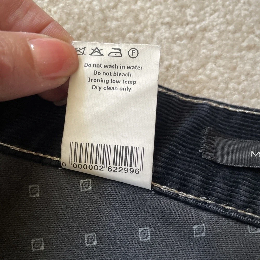 VTG Marc Jacobs Made in Italy Black Corduroy Pants Gibo SpA Men's US 38 RARE Y2K